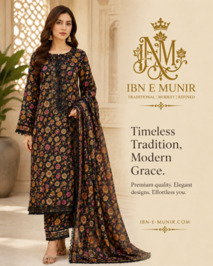 Blooming Elegance Kurti Chiffon Dupatta 3PC EL-21 Unstitched