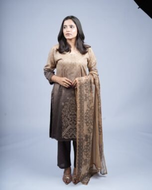 Warm Elegance Kurti Stitched EL-29 3 PC Chiffon Dupatta
